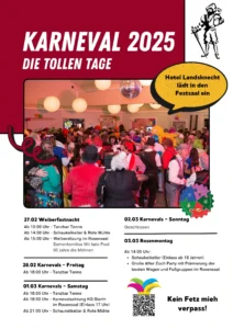 Karneval Hotel Landsknecht 2025