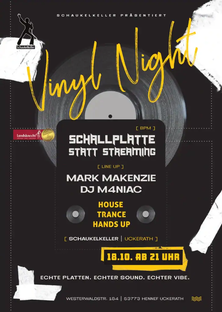 Vinyl Night im Schaukelkeller