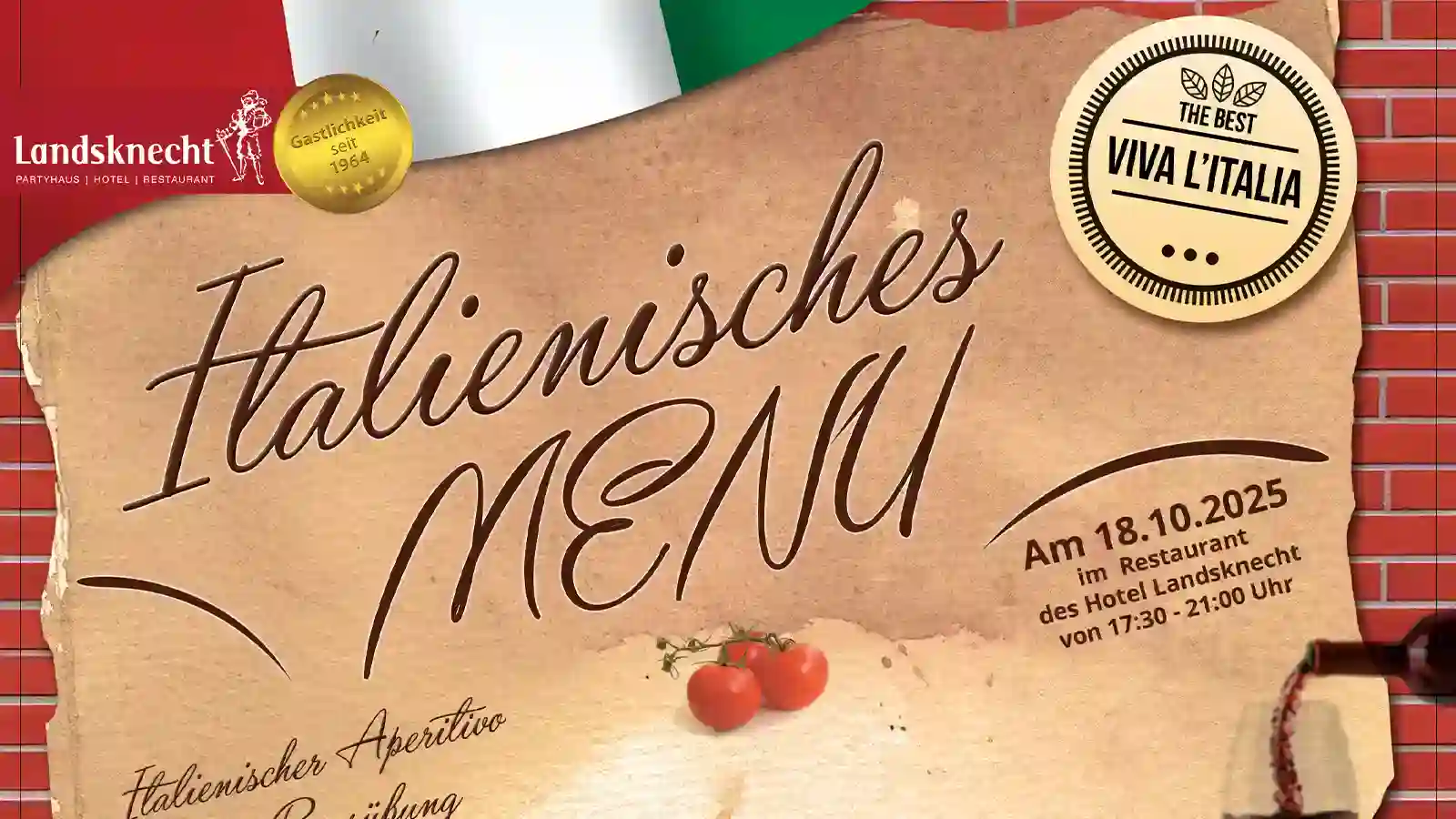 Italienisches Menu Landsknecht Restaurant