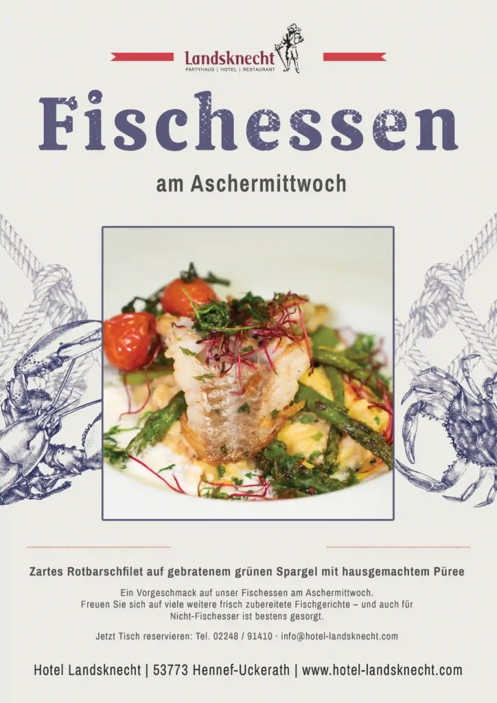 Fischessen Aschermittwoch Rückseite