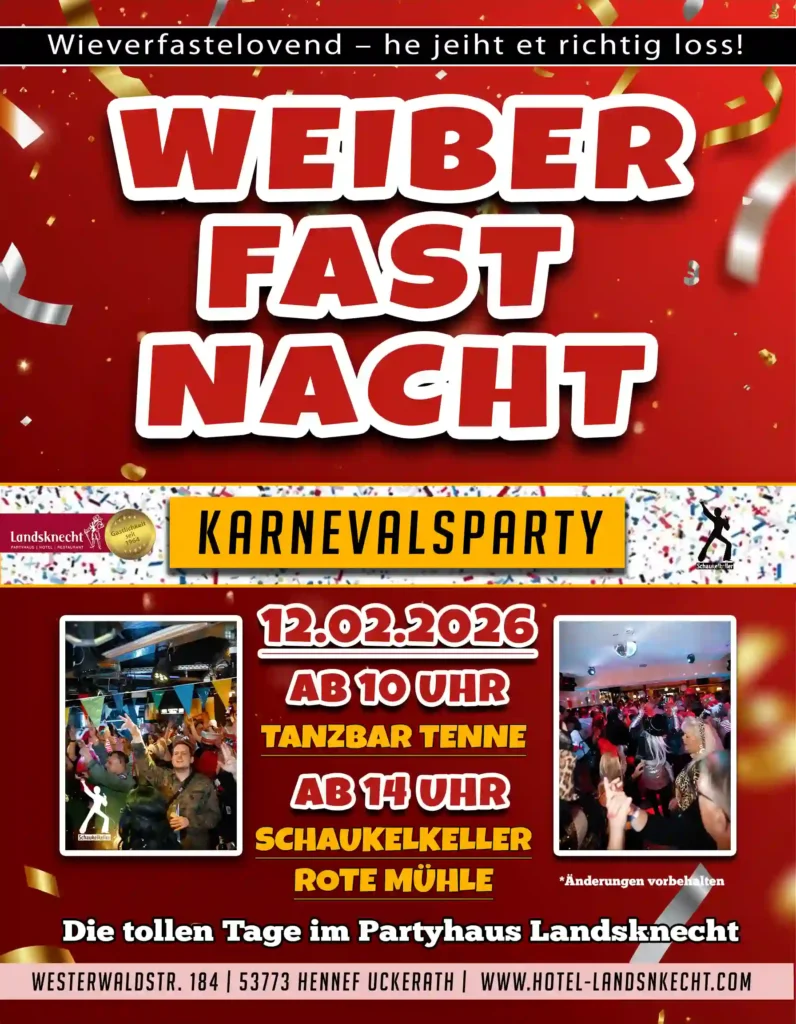 Weiberfastnacht 2026 Schaukelkeller